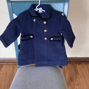 blue winter coat for little girls.  Brand new from Gymboree- size 18-24m